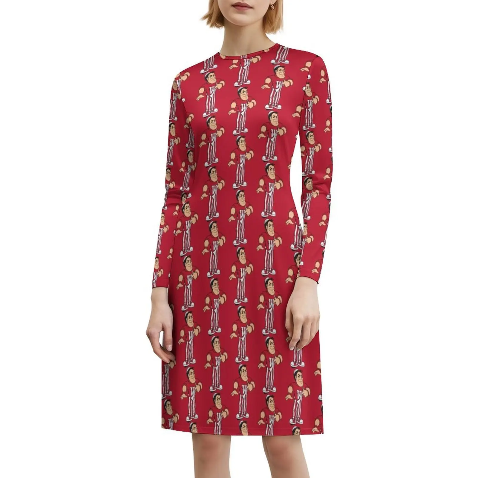 فستان Wally Wabash النسائي الهيب هوب ملابس الشارع الشهير مطبوع عليه رسومات جرافيكية للحفلات والنوادي Wabash Little Giants Logo فساتين الحفلات الرياضية #6