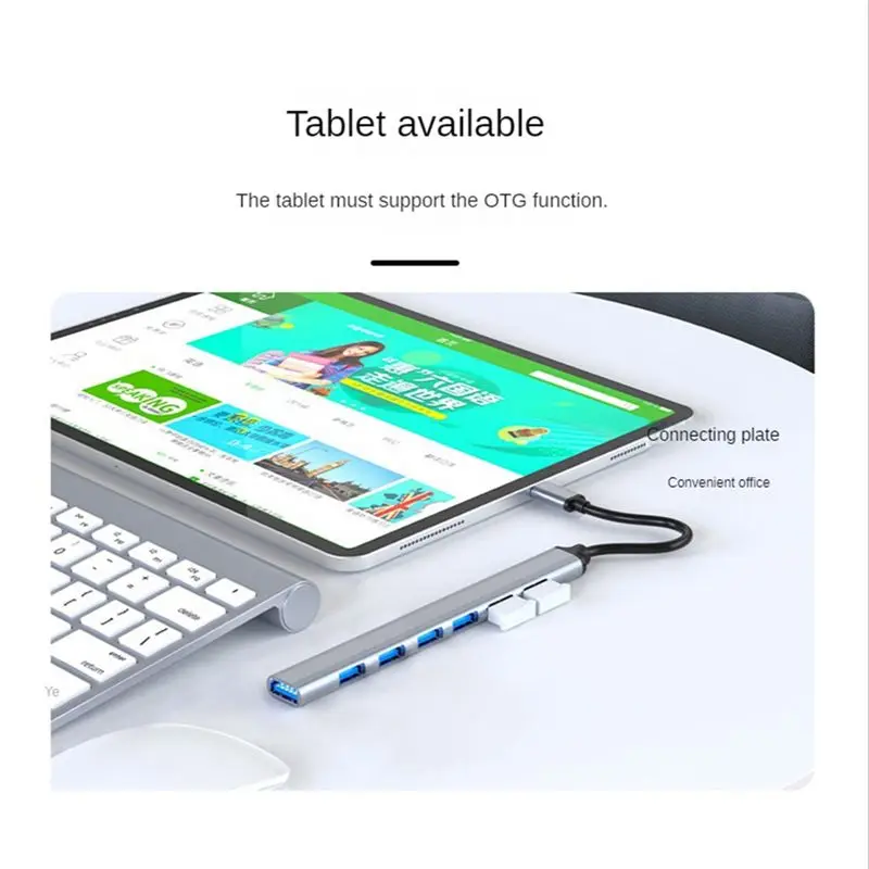 

ABFKing USB-хаб 7-в-1: USB-C на USB-разветвитель, USB-удлинитель, USB 3.0 X1 + USB 2.0 X6
