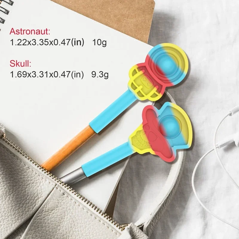 Push Bubbles Children Squeeze Toys Simple Dimple Anti-Pressure Decompression Toys Keychain Pen Cap Case Extension