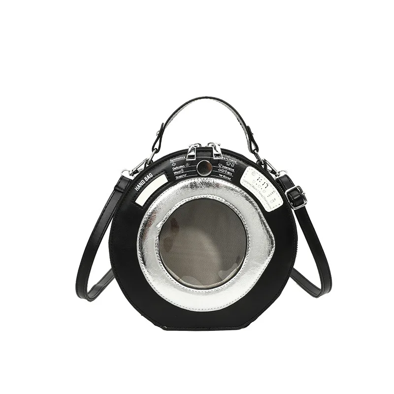 

Fashionable and stylish handbag, personalized transparent single shoulder crossbody small round bag