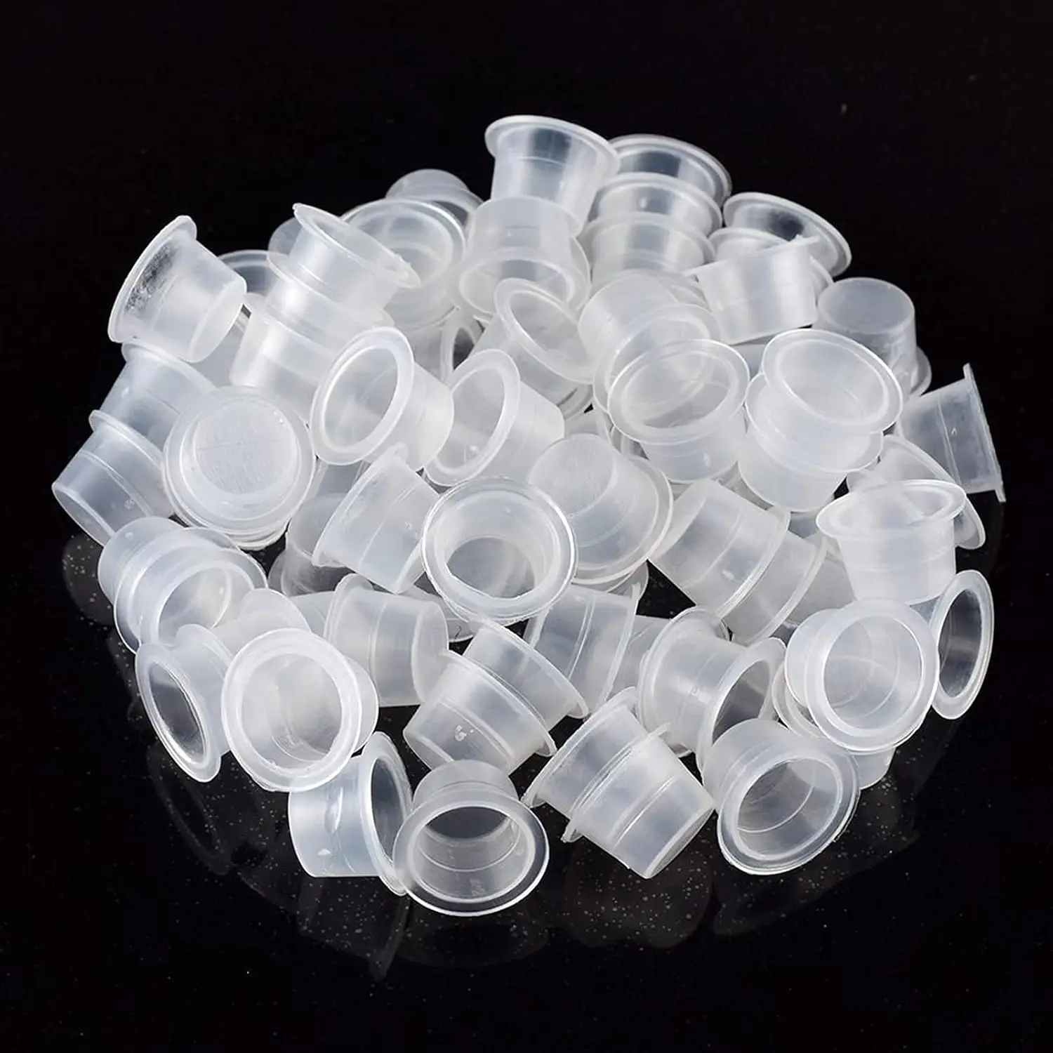 Tattoo Ink Cups 300PCS 14mm  Disposable Plastic Tattoo Ink Caps Cups for Tattoo Ink Tattoo Kits Supplies