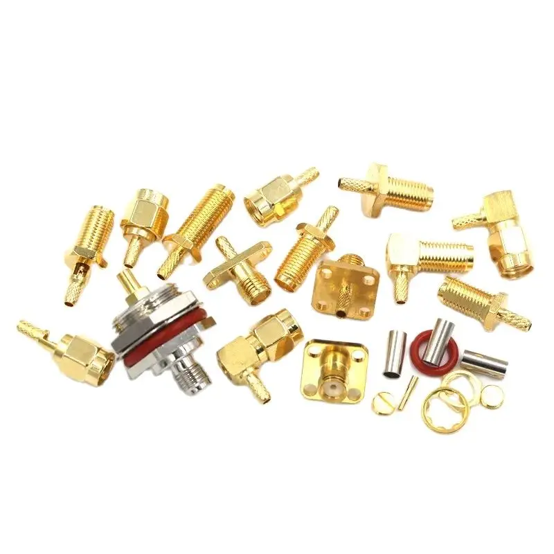 1PCS SMA RPSMA J/JW/KF/KY/KYW-1.5 Crimp Feeder Connector Power Test Adapter Match For RG316