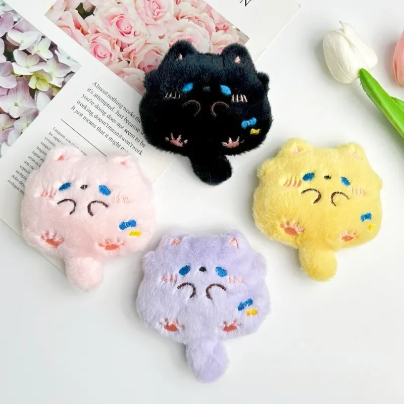 

Korean kawaii chubby cat squeaking plush toy cartoon animal pendant keychain soft plush doll children's Christmas gift