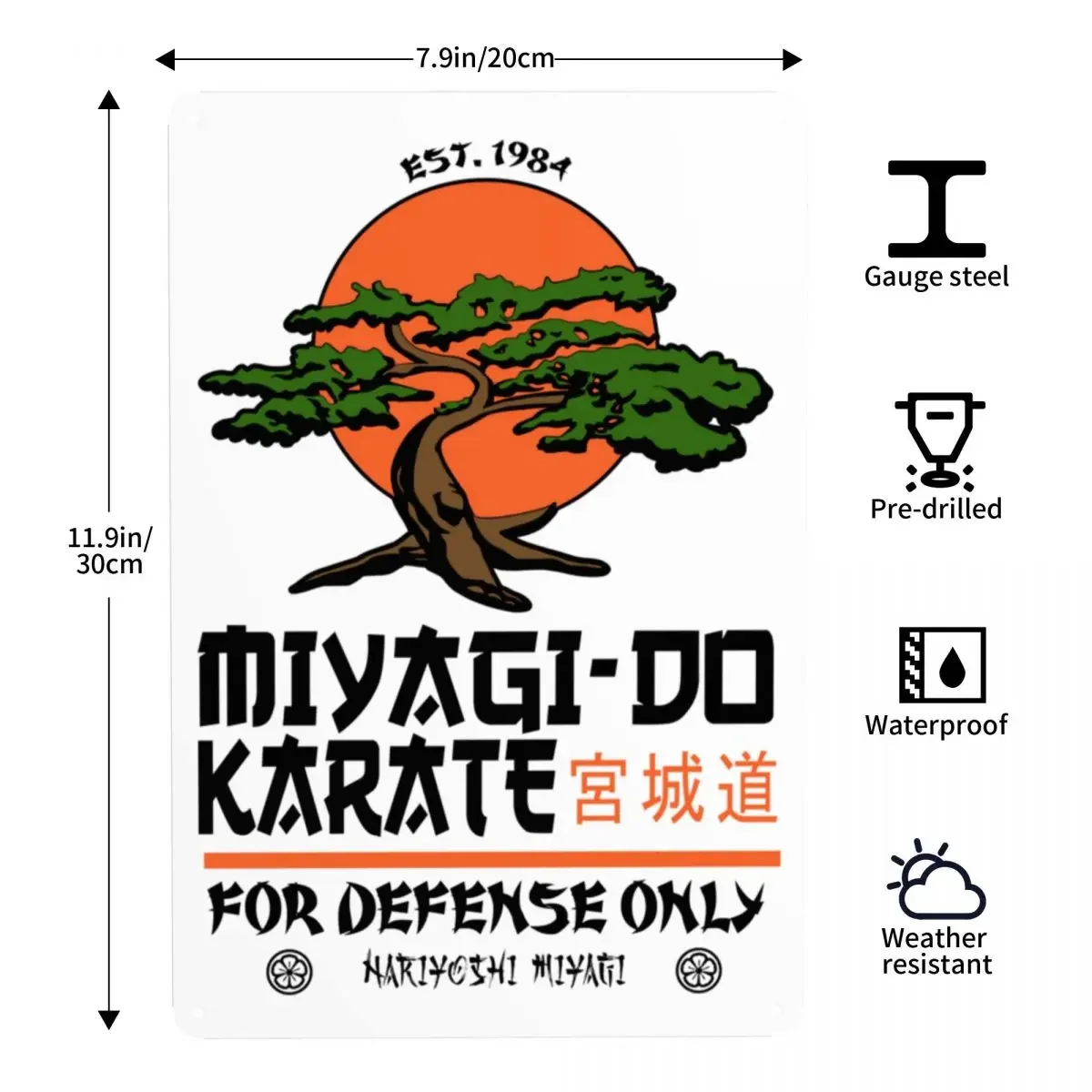 Custom Miyagi Do Karate Distress Karate Kid Cobra Kai Metal Sign Retro Tin Decorative Signs Plaque Pub Cafe Yard Wall Decor Art