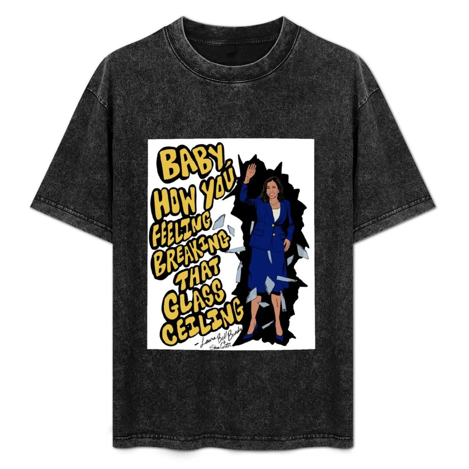 

Breakin That Glass Ceiling T-Shirt Basic Breathable Solid Color T-Shirt