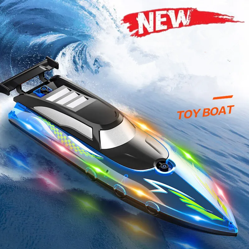 20KM/H High Speed  Remote Control Ship Boat  Dual Motor Electric Speedboat Waterproof  Endurance 20 Minutes Children Model Toy