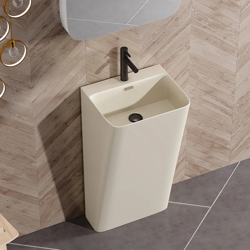 

Hotel pillar type column basin wash basin household bathroom wash balcony courtyard outdoor floor type wash