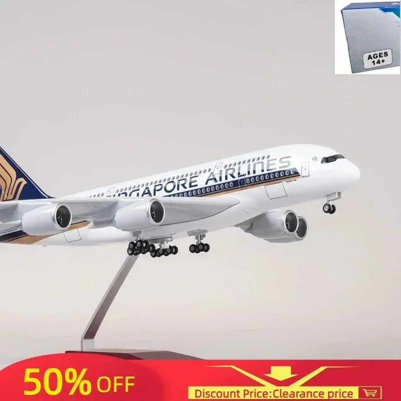 

2024 колесный светильник 1:160 Singapore Airlines Airbus A380, модель самолета, имитация 380, коллекция подарков, дисплей, домашний декор