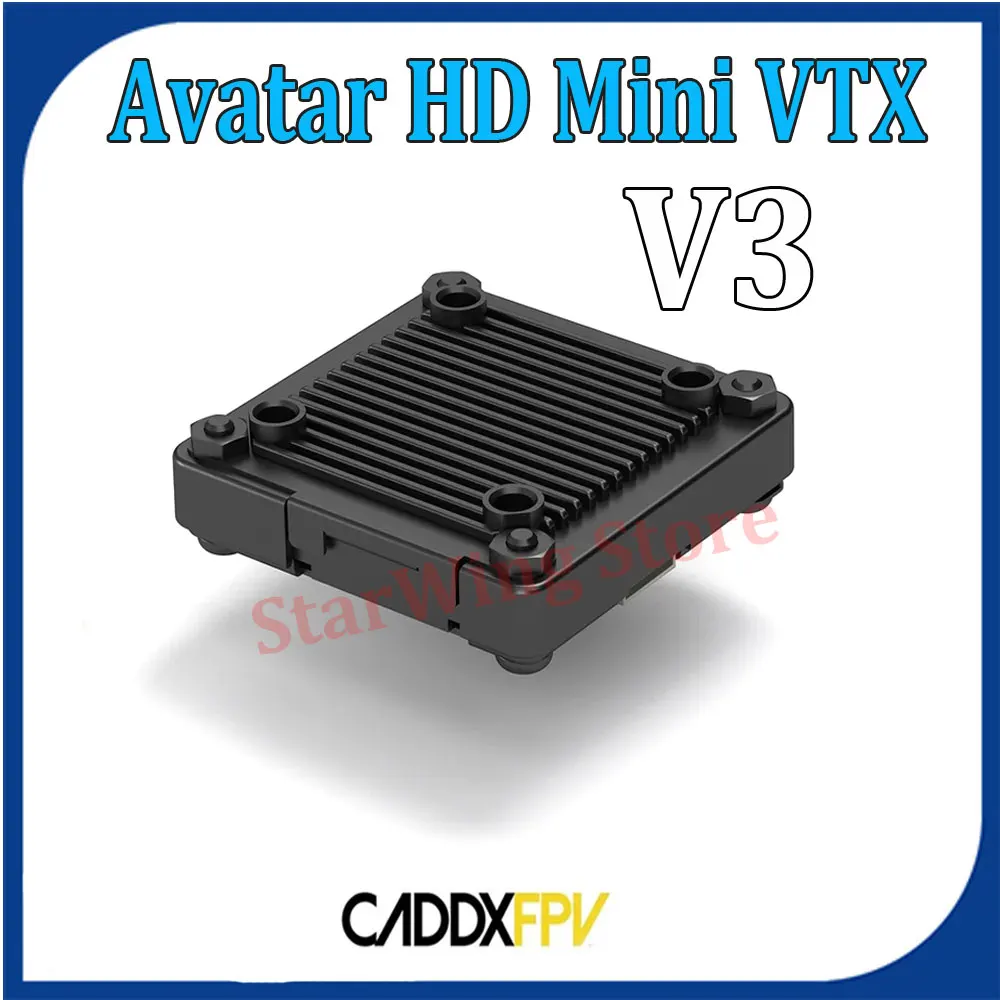 CADDX Walksnail Avatar HD Mini VTX V3 z 3.1-13V napięcie wejściowe 500mw mocy wyjściowej wbudowany 32G nagrywanie 1080 HD wideo