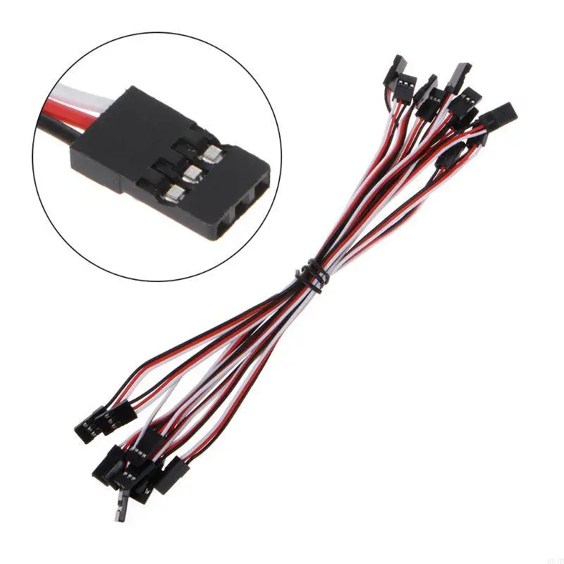 R9JD 10pcs 10 ซม. Quadcopter Extension Servo futaba ตัวผู้สายเคเบิลสายชาย