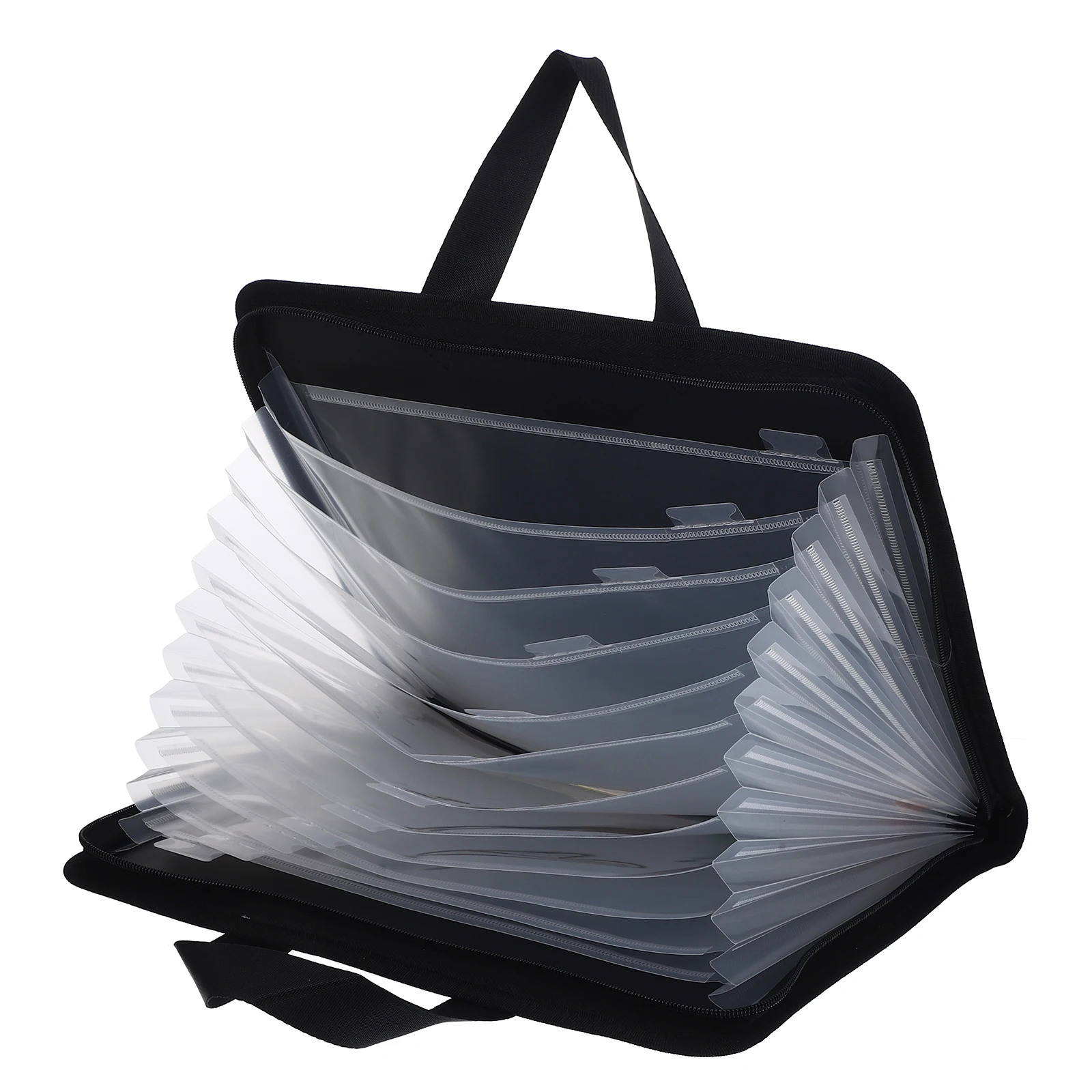 

1pc Portable Expanding Folder Accordion Design Large Capacity Document Organizer Receipt Holder For Office Home Travel