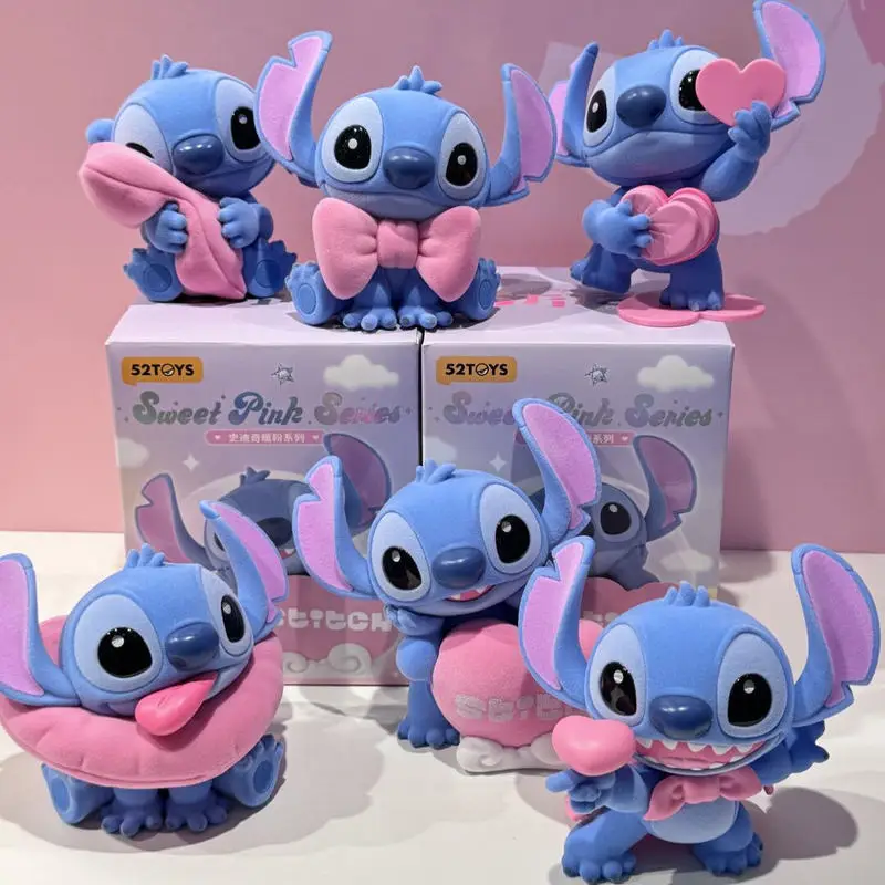 

Genuine 52TOYS Stitch Warm Pink Series Blind Box Stitch Figure Mystery Box Trendy Toy Valentine'S Day Customized Surprise Gift