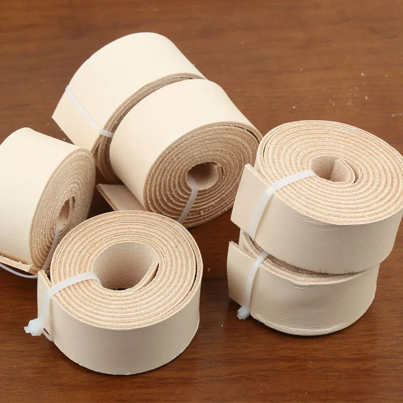 2mm Original Color Vegetable Tanned Leather, Cowhide Strip, Genuine Leather Head Layer, Water Absorbing, Breathable, Can Be Carv