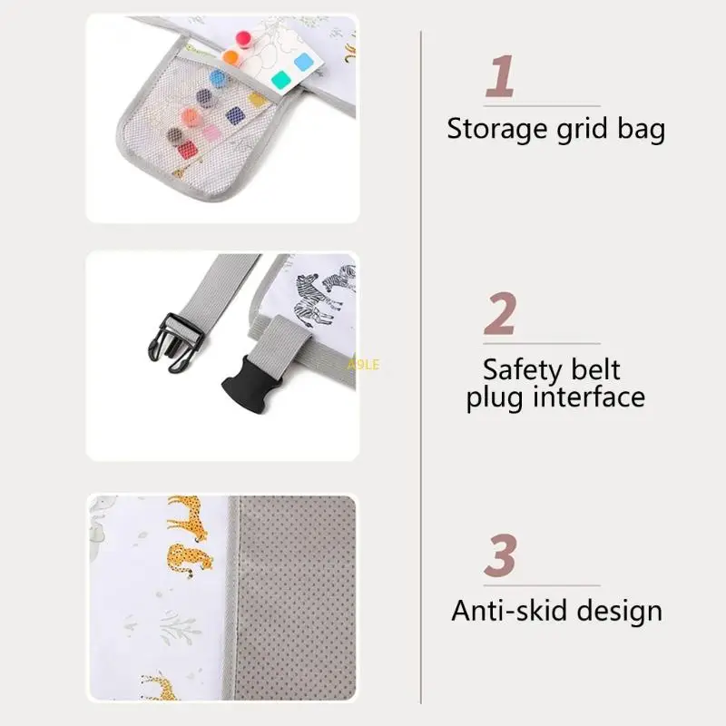 조정 가능한 어린이 여행 좌석 쿠션 비행기 자동차 기차 여행을위한 발 확장기 미끄럼 방지 받침대 거짓말 지원 쿠션