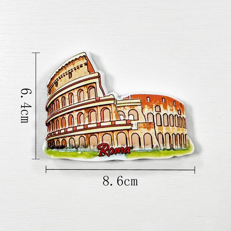 ype: Refrigerator stickers for kitchen and home decoration ​Material: Resin ​Style: Tourist souvenirs from around the world ​Siz