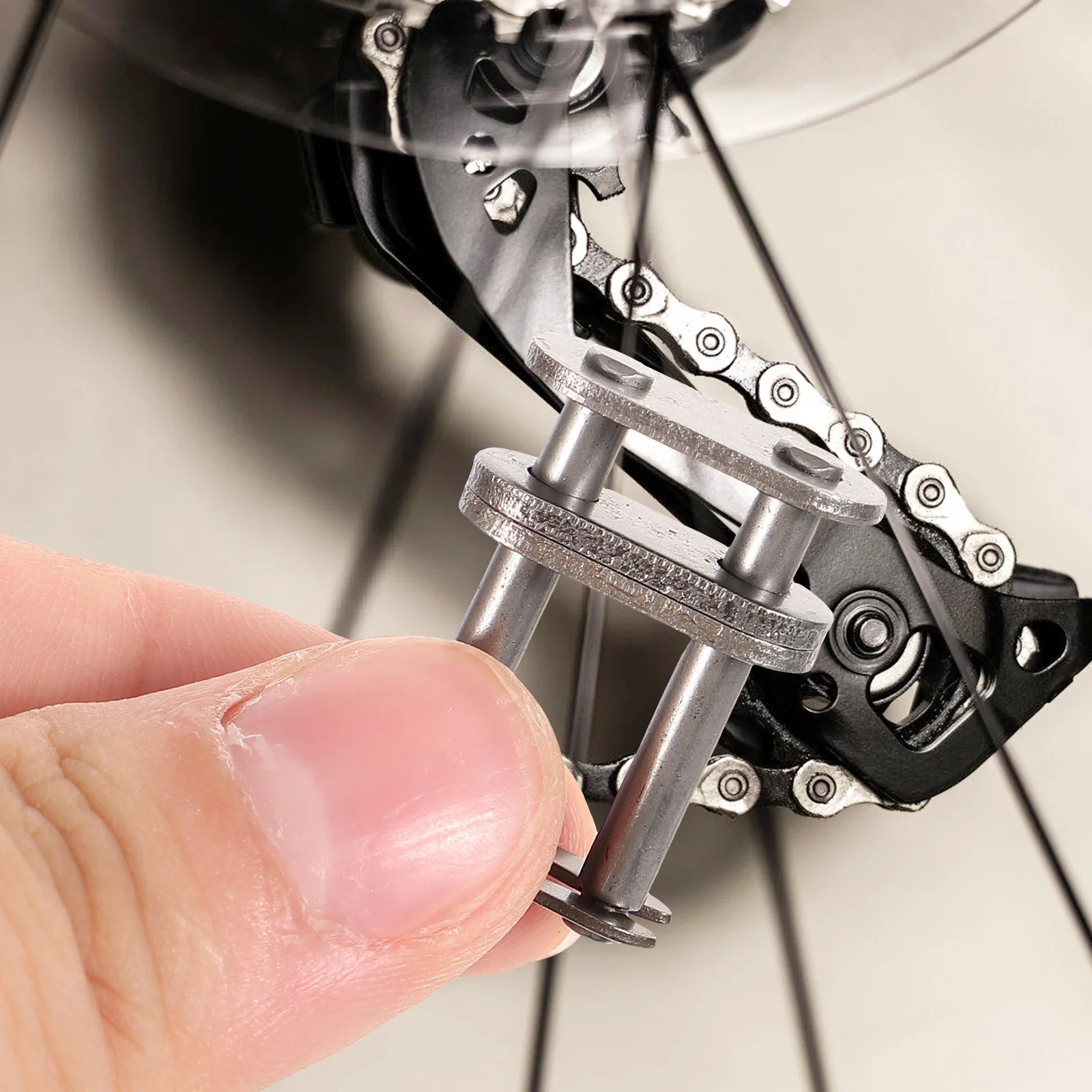 10Pcs Chain Joint Buckle Durable Steel Material Easy Installation Double Rows Stable for Bike Connectors Chain Connecting Link