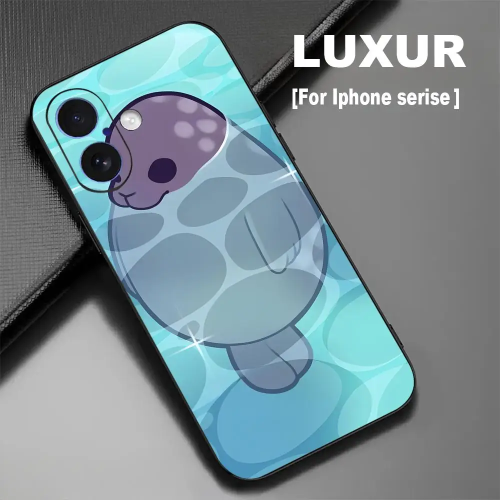 Cute Popular seal design Phone Case For iPhone 17 16 15 14 13 12 X XR XS 8 Plus Mini Pro Max Soft black Shockproof Cover
