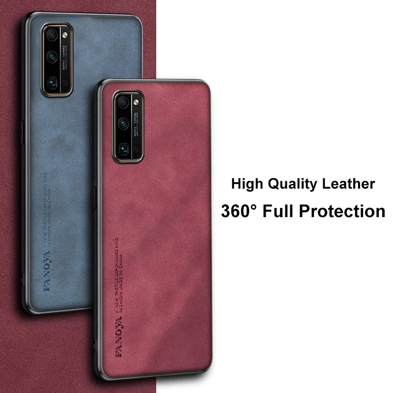 Luxury PU Leather Case For Honor 30 Pro Plus Cover Matte Protection TPU Silicone Phone Case For Honor 30S 30i View 30 Pro Coque