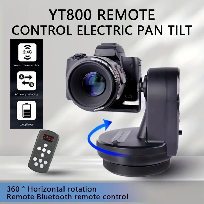 Desiontal YT800 360° infinite rotation Electronic Pan Tilt Head Panoramic Motorized Tripod Pan Tilt Head