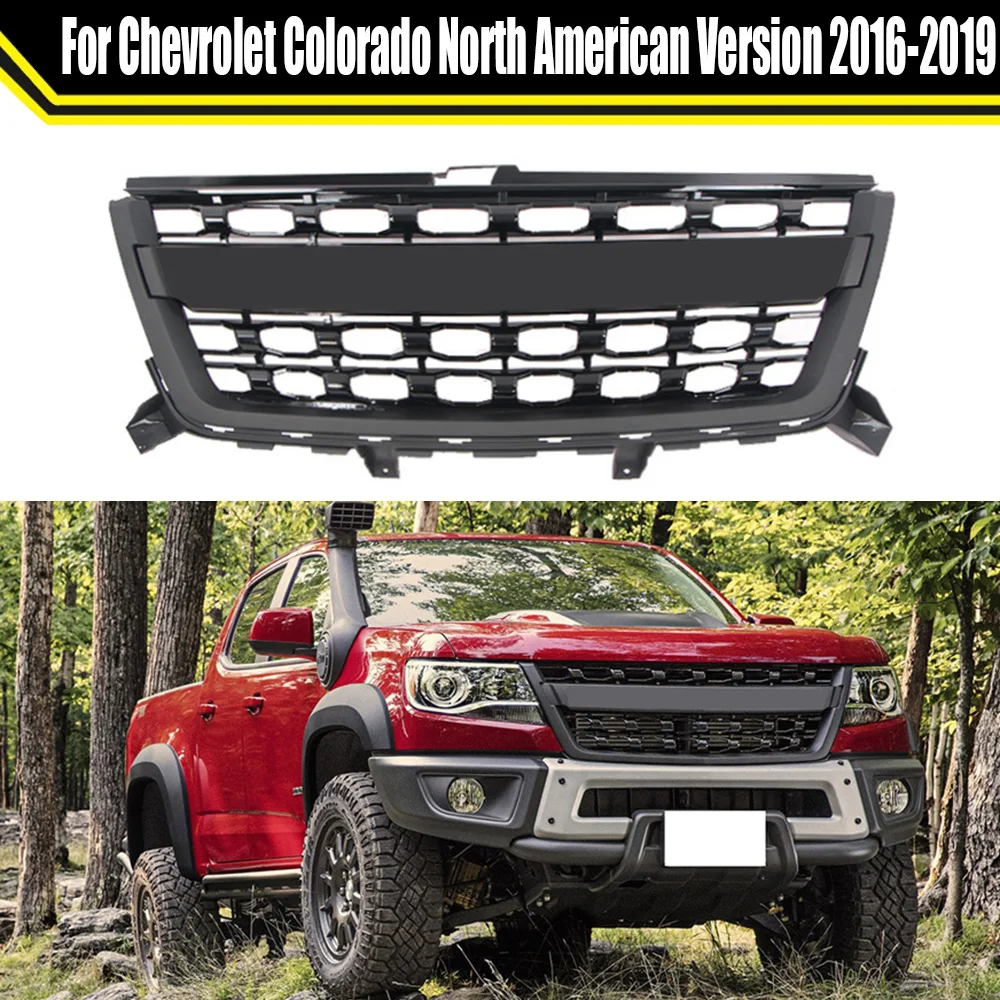 

Pickup Auto Parts For Chevrolet Colorado North American Version 2016-2019 Bumper Front Racing Grill Grills Mask Radiator Grille