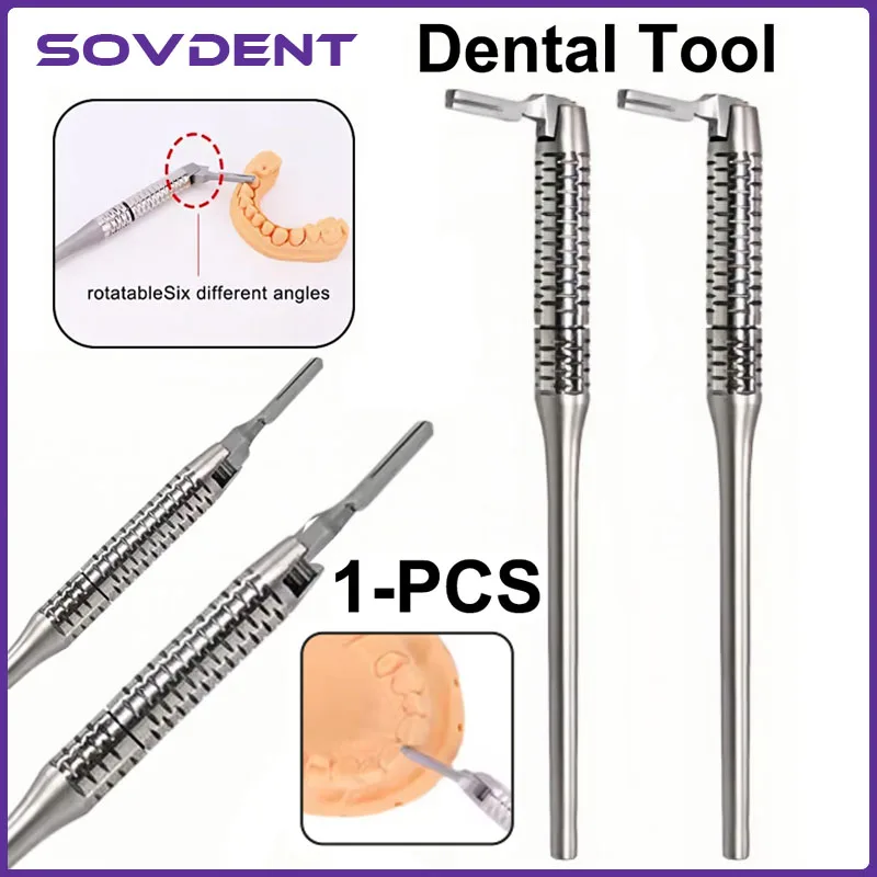 1pc Dental Scalpel Handle Adjustable Surgical Operation Knife Handle 180 degree Rotation Stainless steel Dentistry Instruments