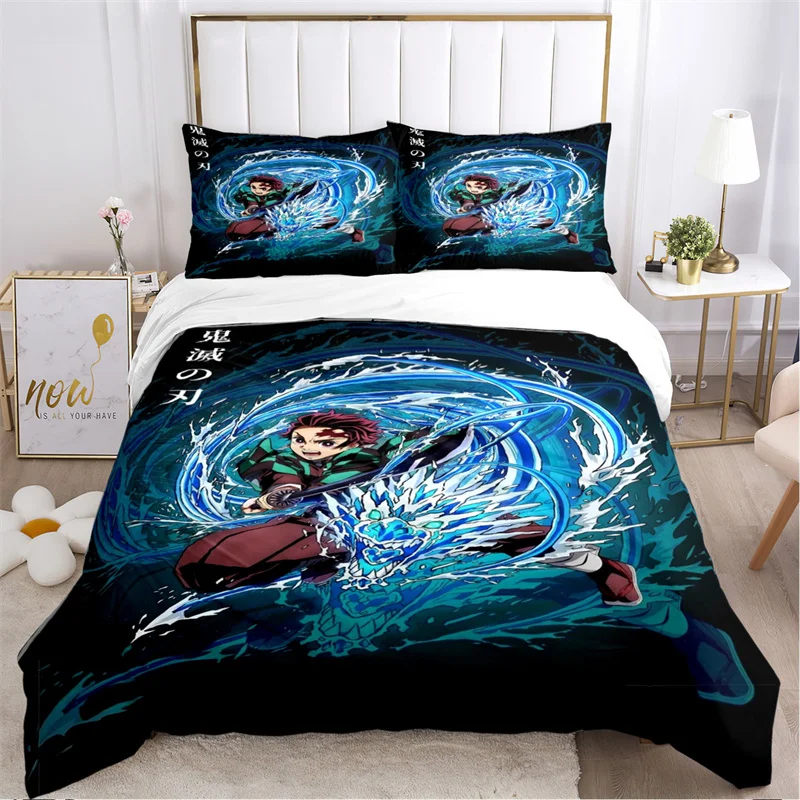 Anime D-Demon-Sla Cartoon All Season Duvet Cover comforter Bedding set Soft Quilt Cover and Pillowcases Single/Double/Queen/King