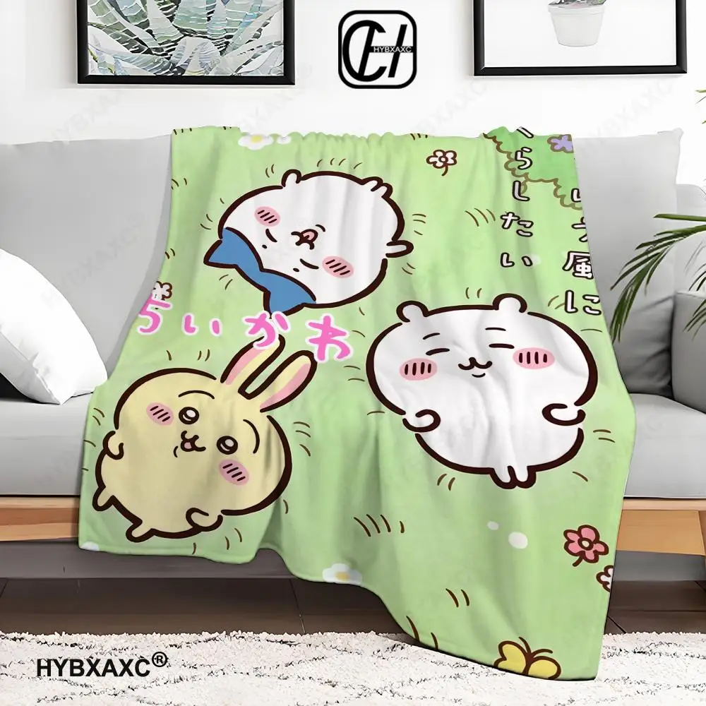 

1 PC Chiikawa blanket - Lightweight Flannel Throw for sofa, travel, camping, living rooms, offices, chairs, beds,picnic blanket