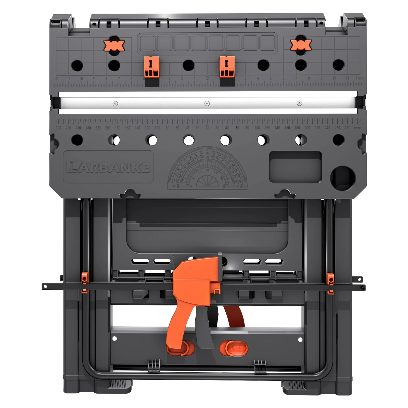 Folding Workbench,2-in-1 Waterproof Portable Folding Work Table,31" W x 25" D x 32" H Workbench,Height-Adjustable Work Table