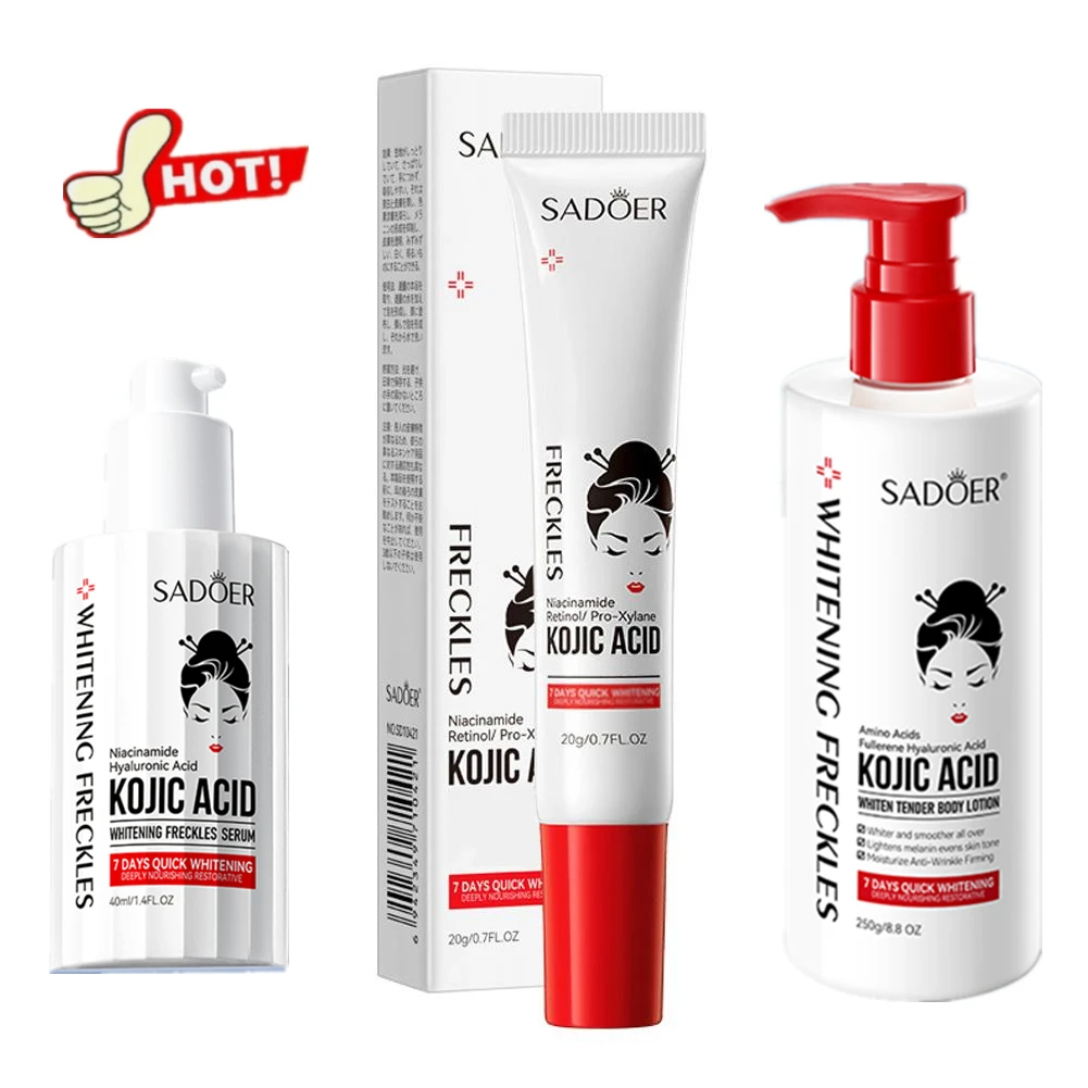 

NEW set SADOER Kojic Acid Retinol Eye Cream Anti Dark Circles Remove Eye Bags Moisturizing Firming Beauty Eyes Skin Care Product