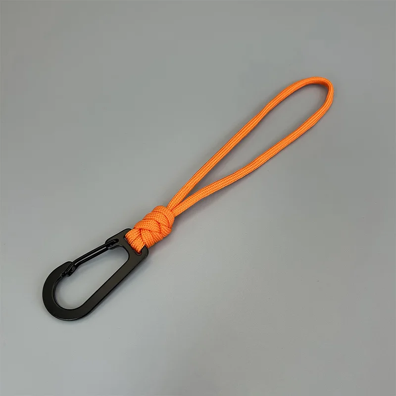 Geflochtenes Paracord-Schlüsselband für Outdoor-Camping-Rucksack mit Schnellverschluss-Karabinerhaken, Anti-Verlust-Handgelenkschlaufe, Wander-EDC-Werkzeug – Detail 4