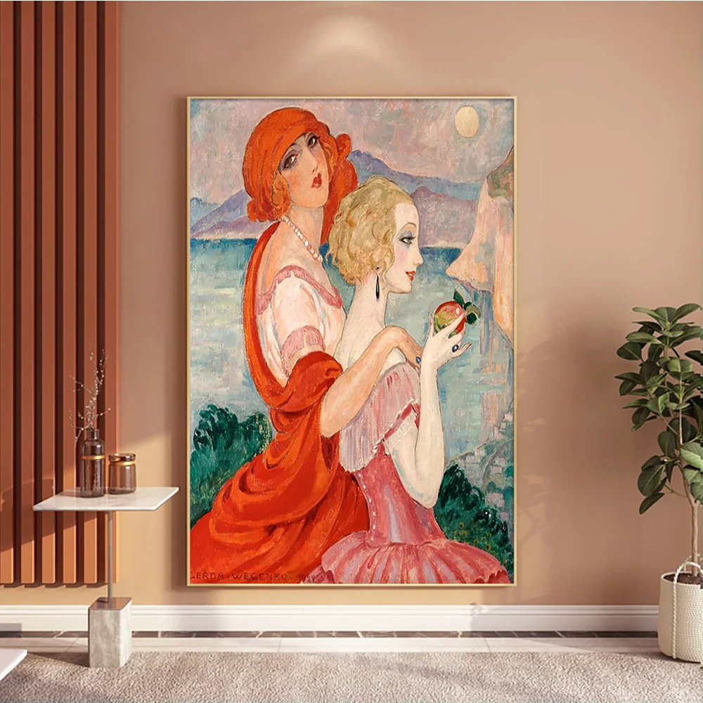 Gerda Wegener Print Art Vintage Poster On The Road To Anacapri Canvas Painting Bedroom Decor Wall Stickers