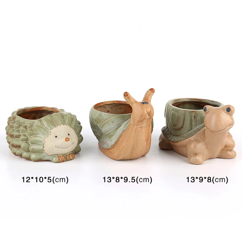 

Turtle Planter Pot Cute Pots Room Flower Animal 's Desktop Decor Cartoon