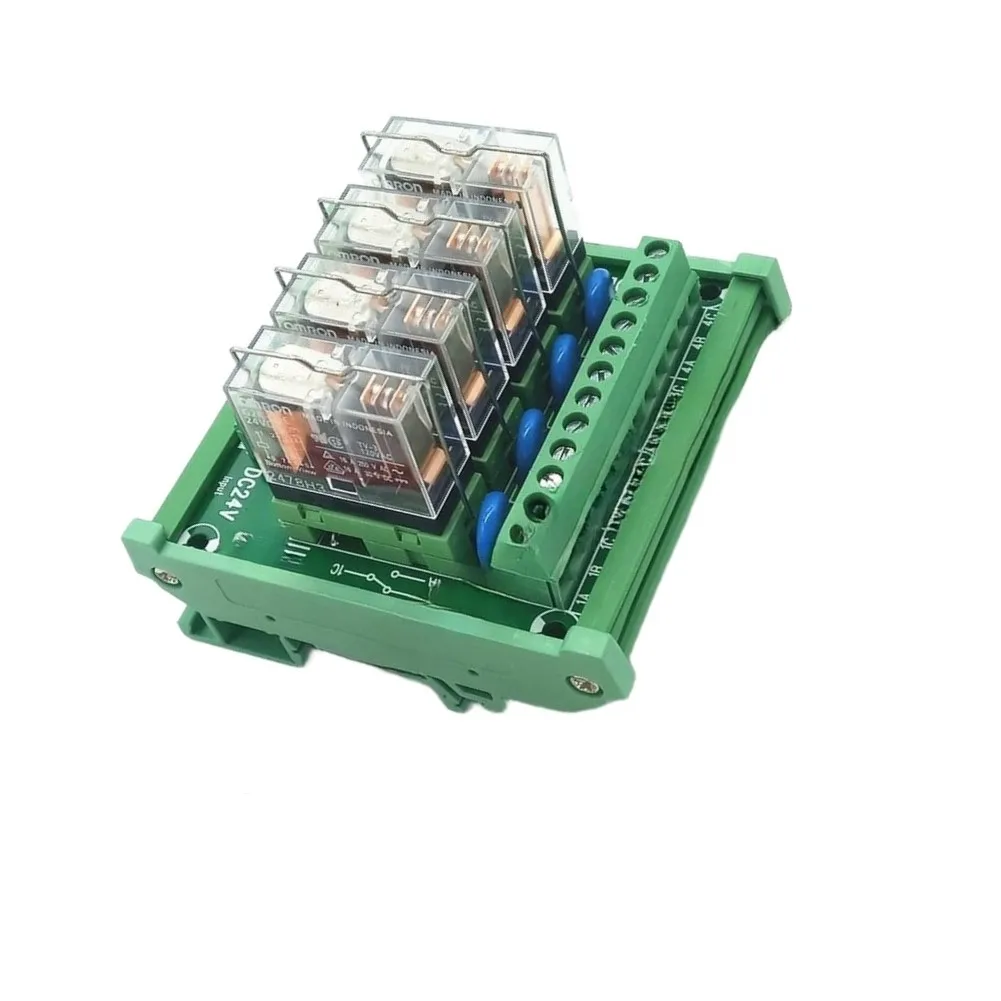 

Relay 4 Channel Relay Module DC24V Relay Board 4 Channel Relay Module 4 Sets Of Relays Dual-polarity LED Indicators