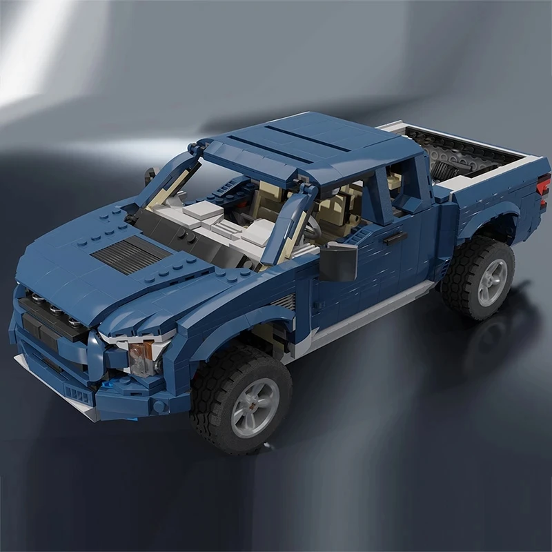 

MOC креативный эксперт, классический пикап, грузовик Ford F150, модель автомобиля Raptor, модель 10265, Ford Mustangs, строительные блоки, Обучающие игрушки «сделай сам»