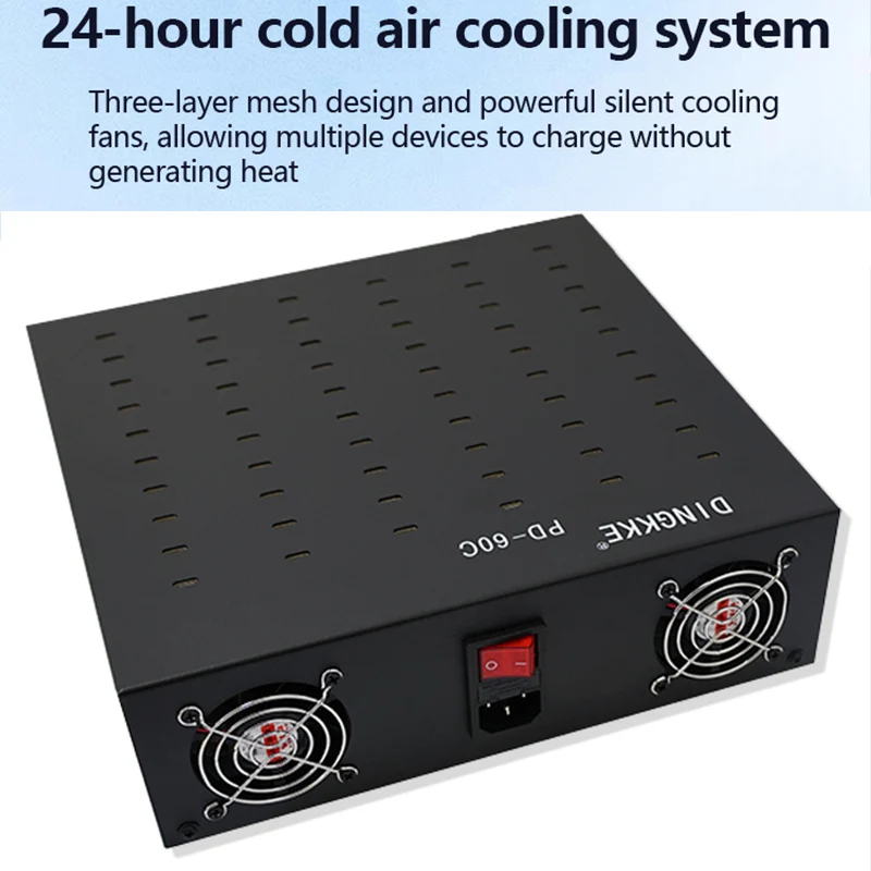 

Type-C Multi USB Phone Charger Station Dock PD 60 Ports Fast Charging Station