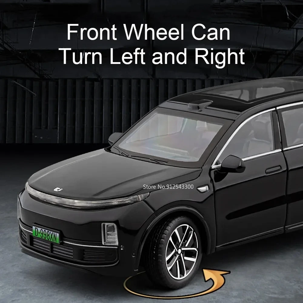 1:32 Scale Leading Ideal L9 ONE Toy Car Model Diecast Pull Back Miniature New Energy Vehicle Models Toys Boys SUV Ornaments