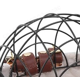 Wicker Bike Rear Frame Pet Carrier Basket, Iron Guard Cover Pet Storage Cage for Small Dogs & Cats Cycling Use