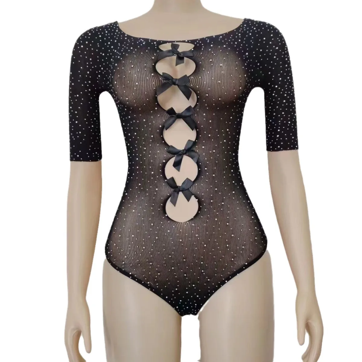 

sexy diamond nightclub shiny skirt and mesh rhinestone lingerie