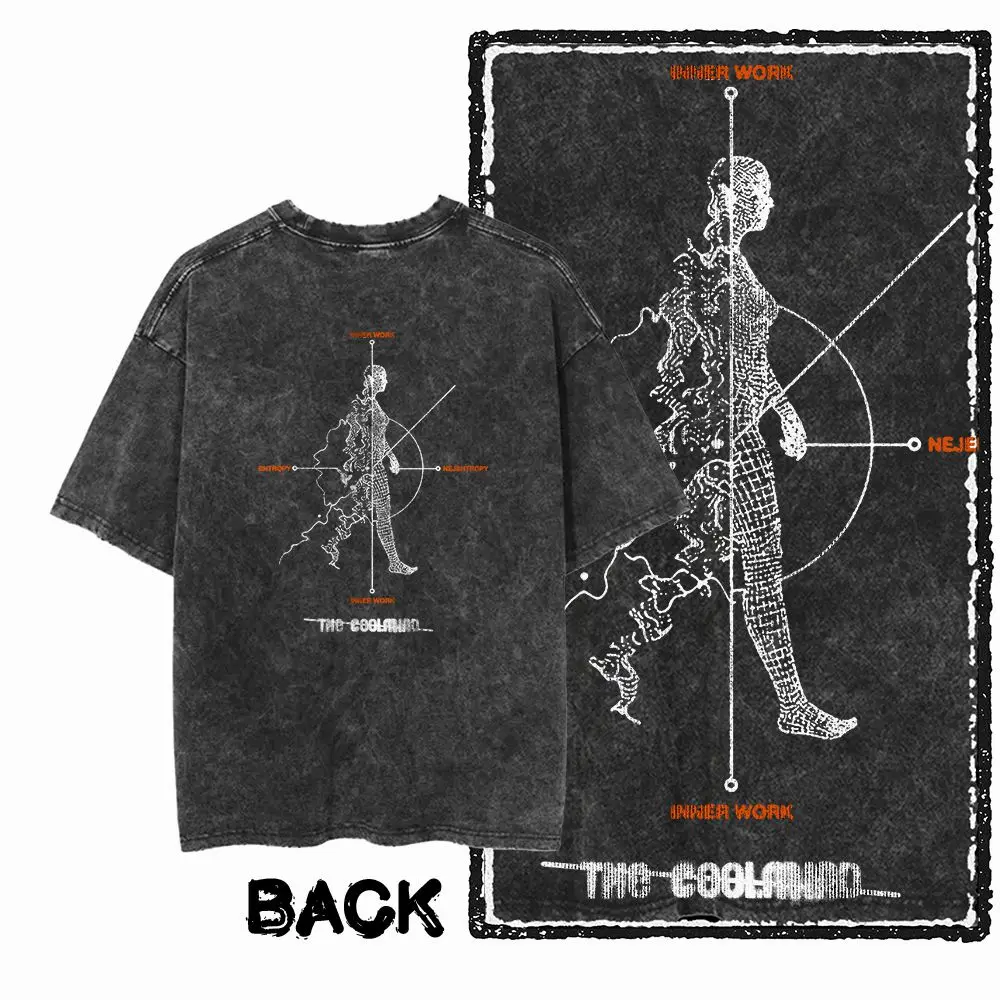 Camisetas estampadas geniales 100 algodón COOLMIND estampadas para hombres y mujeres, camisetas de calle encurtidas con cuello redondo para hombres y mujeres