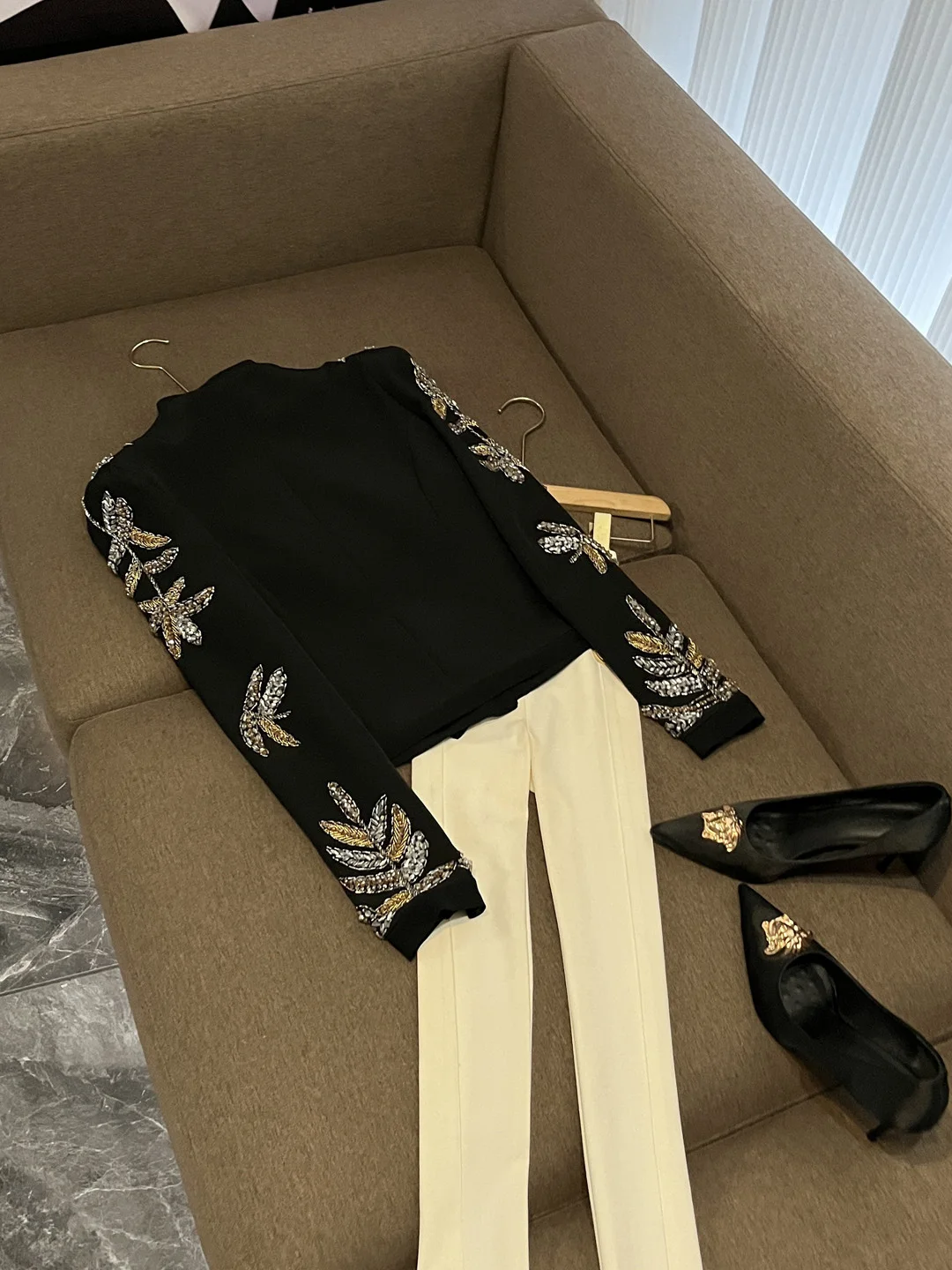 

Ele Diamond Embedded Heavy Work Slim Fit Long Sve Женский костюм Jaet French Sle Office Wear X298 Зимняя коллекция