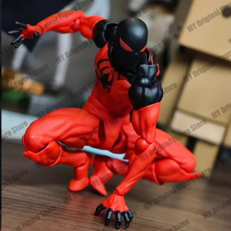 MessToys القرمزي الجار سبايدرمان الشكل CT اللعب أسود أحمر الرجل العنكبوت تمثال فوضى اللعب عمل نموذج لجسم الهدايا ألعاب أطفال