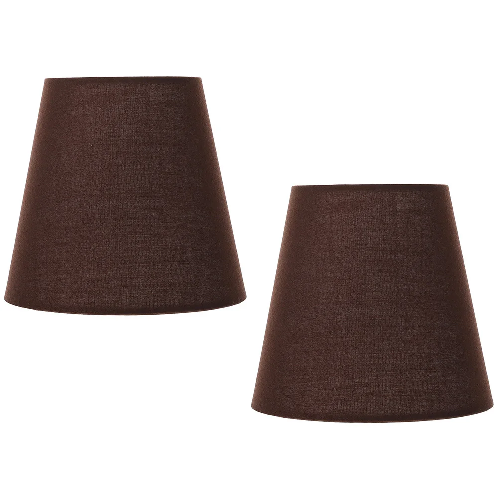 2 Pcs Cloth Lampshade Clip on Covers Delicate Decor Rustic Bedside Coffee Sturdy