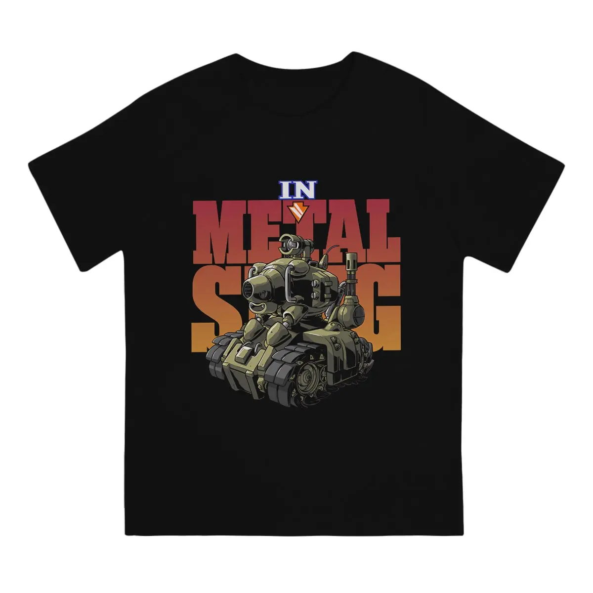 Metal Slug Game Essential T Shirt Vintage Punk Men\'s Tshirt Polyester Streetwear