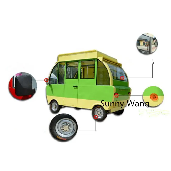 2023 top-rated China Electric Food Truck For Sale Ice Cream Vending Cart Fast Food Van Truck Food Trailer