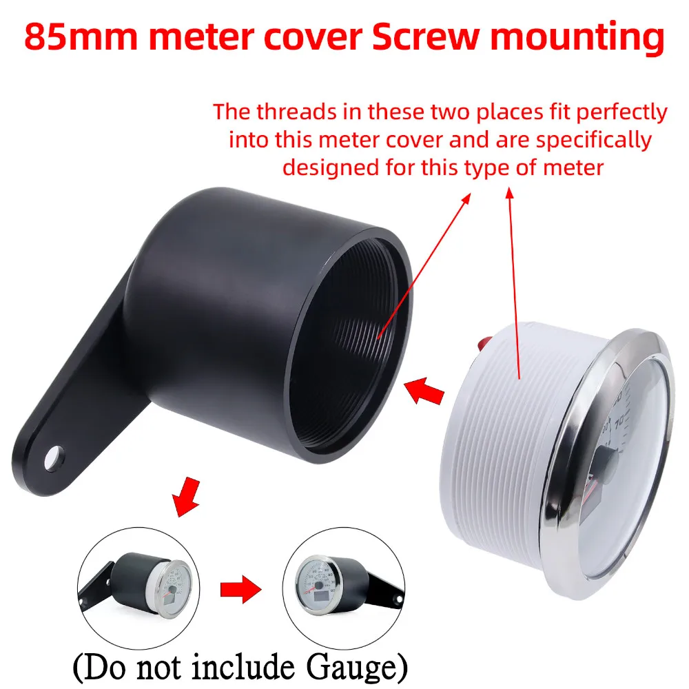 

1 Piece 85mm Universal Single Hole Car Gauge Holder Mount Holder Pillar Pod Bracket Aluminum Black Meter Cover Brackets