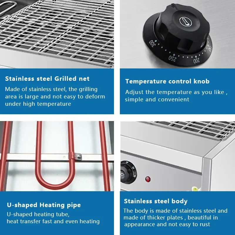 فرن شواء كهربائي بدون دخاني معدات المطبخ شواية