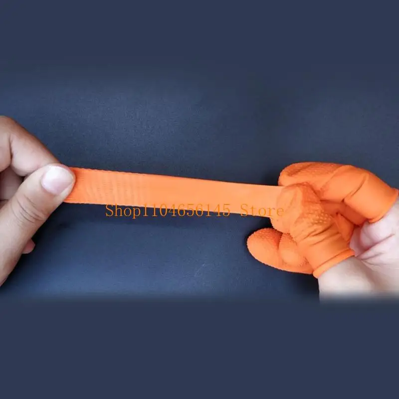5asd Breathable Latex Finger Cots Protectors With Nonslip Dots For Laboratory Work And Industrial Applications