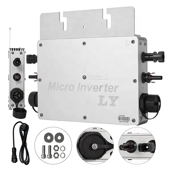 Microinversor impermeable ip65, inversor de energía imprescindible, 600W, 700W, 800W, 48v