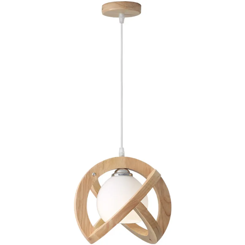 

Nordic simple modern bar tea room, Japanese log restaurant chandelier, dining table retro wabi-sabi wind bedroom bedside lamp
