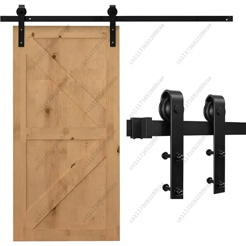 complete set of household sliding door rail slide，Barn door hanging rail full set of hardware accessories
